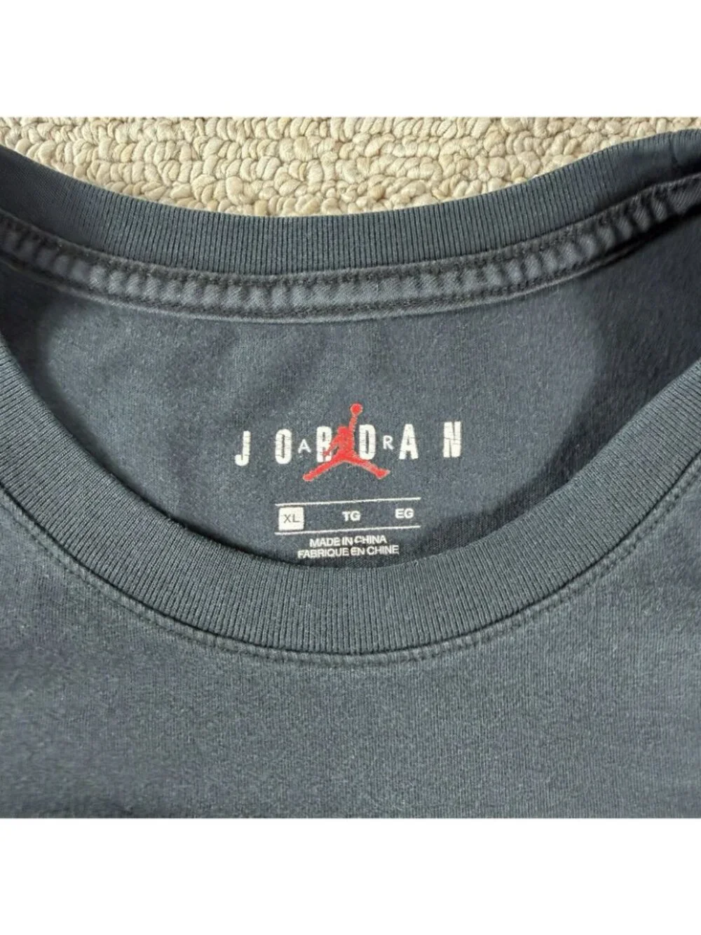 Nike Air Jordan Photo Signature Graphic Print T-Shirt Black Men’s Size XL